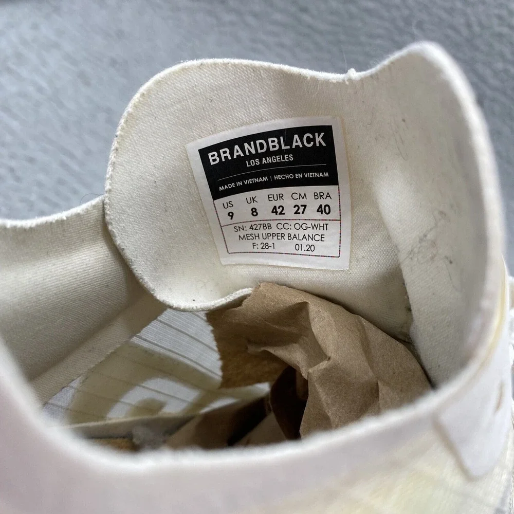Brandblack‎ Kite Racer Shoes Women's 9 Ivory Vibram Retro Sportswear Athleisure